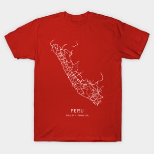 Peru Road Map T-Shirt